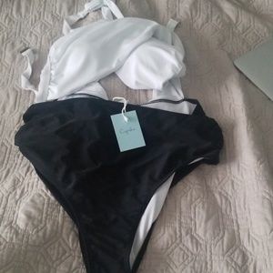 Beautiful brand new high waist one piece bikini